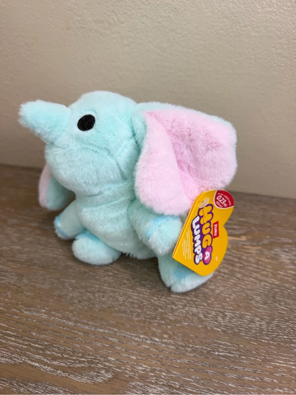 Zuru Hug-A-Lumps Eliza - FUZZY mini weighted blue elephant